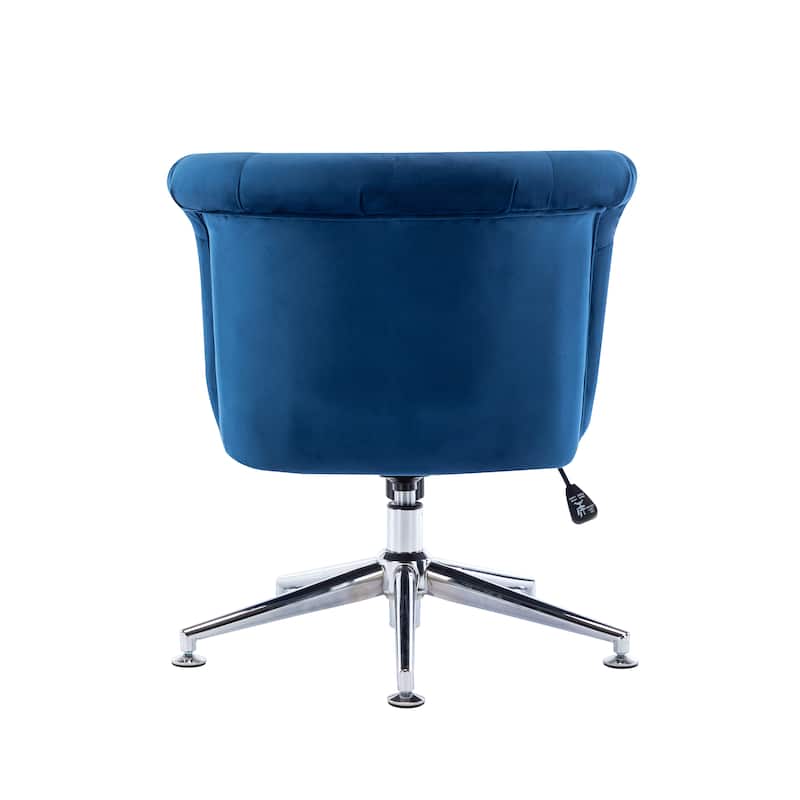 Porthos Home Quoba Tufted Velvet Office Chair, Castors and Footers Both Included