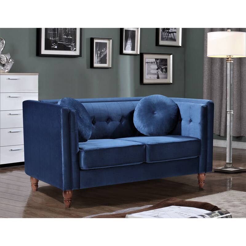 Roberta Velvet 2-Piece Set-Sofa & Loveseat
