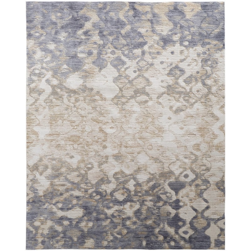 Wuwug Power Loomed Distressed Abstract Modern Non Skid Area Rug By HomeRoots - 8' x 10'