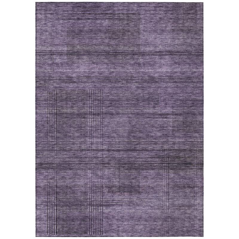 HomeRoots Striped Transitional Rectangle Outdoor Rug