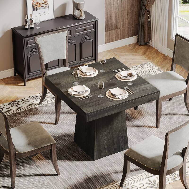 31.5 Inch Square Dining Table, Wood Kitchen Table Small Dinner Table Farmhouse Dining Room Table