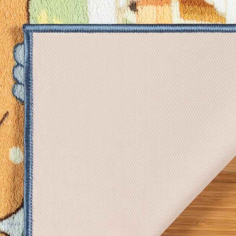 Licensed BBC Bluey Digital Printed Non-Slip Plush Polyester Youth Area Rug 3x5 - 3' 4" x 4' 6"