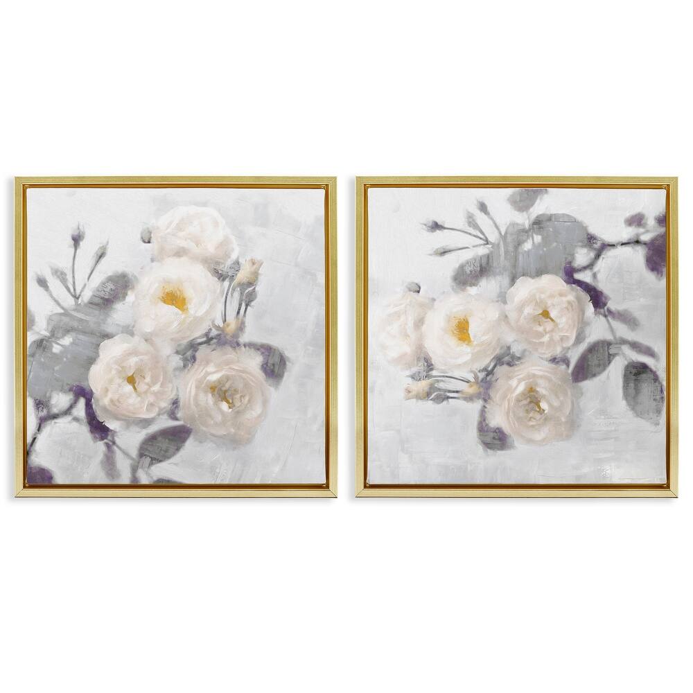 Stupell Country Blossoms Bundle Framed Floater Canvas Wall Art Design By Emily Ford (Set of 2)