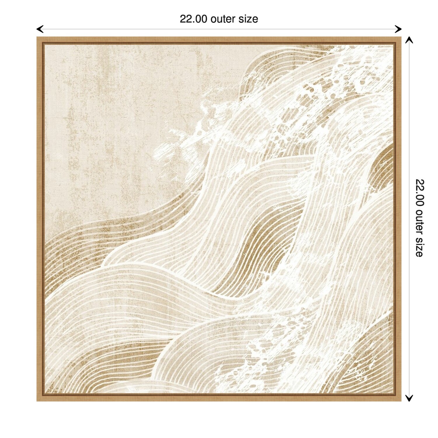 Tidal Waves II by Eva Watts Canvas Art Framed - Bed Bath & Beyond