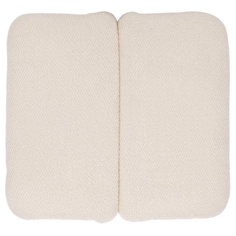 SAFAVIEH Couture Tessabella Teddy Fabric Ottoman