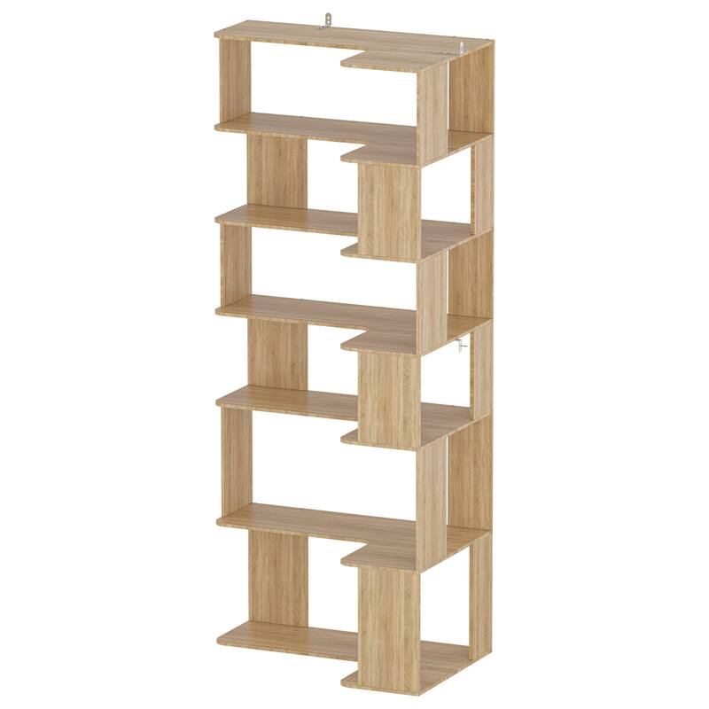 Bookshelf Wood Bookcase Free Standing Room Dividers Display Storage