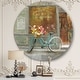 preview thumbnail 2 of 7, Designart 'Paris French Flowershop ' French Country Metal Circle Wall Art