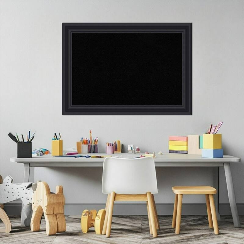 Dalat Black Framed Cork Board - Bulletin Board, Organization Board, Pin Board