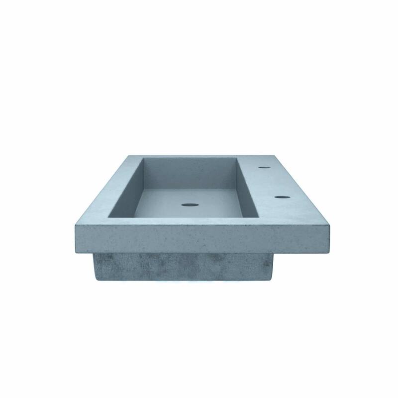 Trough 48-inch NativeStone Drop-in Double Bathroom Sink - 48" x 19" x 5"