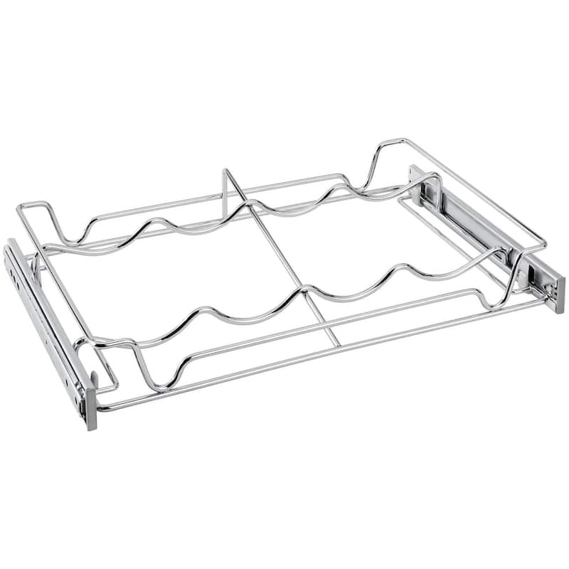 Rev-A-Shelf Sidelines 18 Inch Pull Out Wine Rack - Chrome
