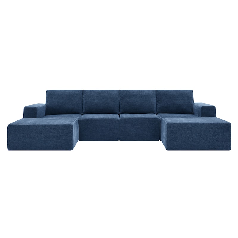 110"x72" Modular U-Shaped Sectional Sofa for Living Room & Bedroom