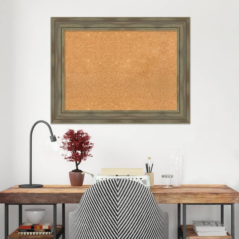 Alexandria Greywash Wood Framed Corkboard Bulletin Boards