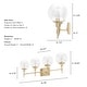 preview thumbnail 4 of 45, Hunter Xidane Vanity Wall Light - Bathroom, Mid Century Modern, Glam - Clear glass