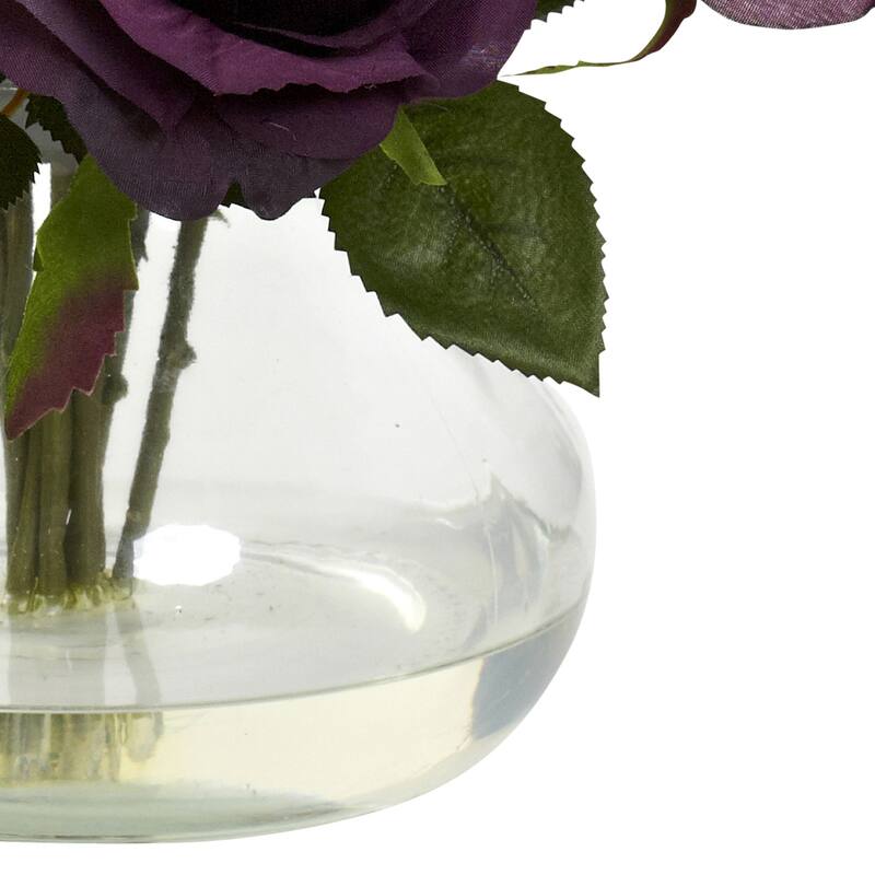 Artificial Flower Arrangement with Vase - Home Decor Centerpiece - Silk Floral Display - 11