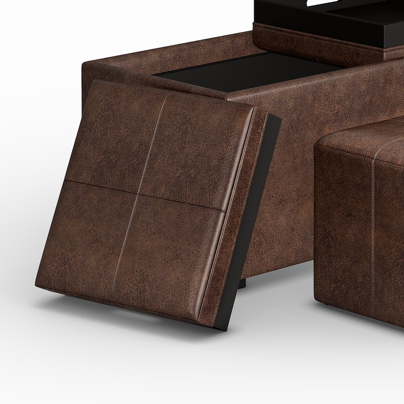 WYNDENHALL Franklin Upholstered 3-piece Ottoman Set