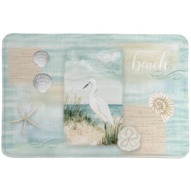 Laural Home Water's Edge Memory Foam Rug 21x34 - 21x34