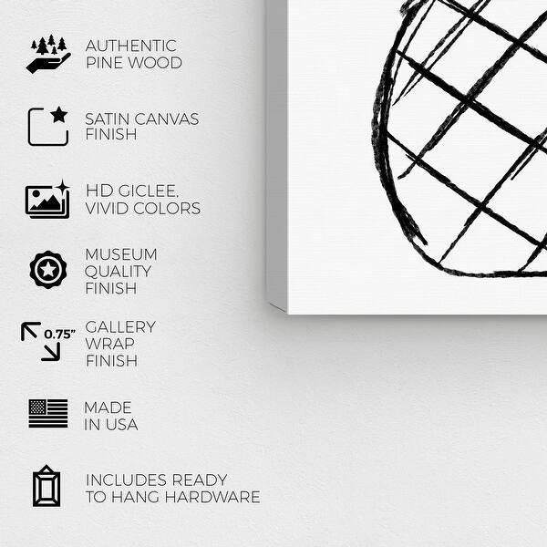 Wynwood Studio Pineapple Sketch Food And Cuisine Wall Art Canvas Print Fruits Black White Overstock 31586380