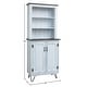 preview thumbnail 9 of 29, 78-inch Tall Lodge Style China Cabinet with 3 Display Shelves, 2 Doors, and 4 Legs