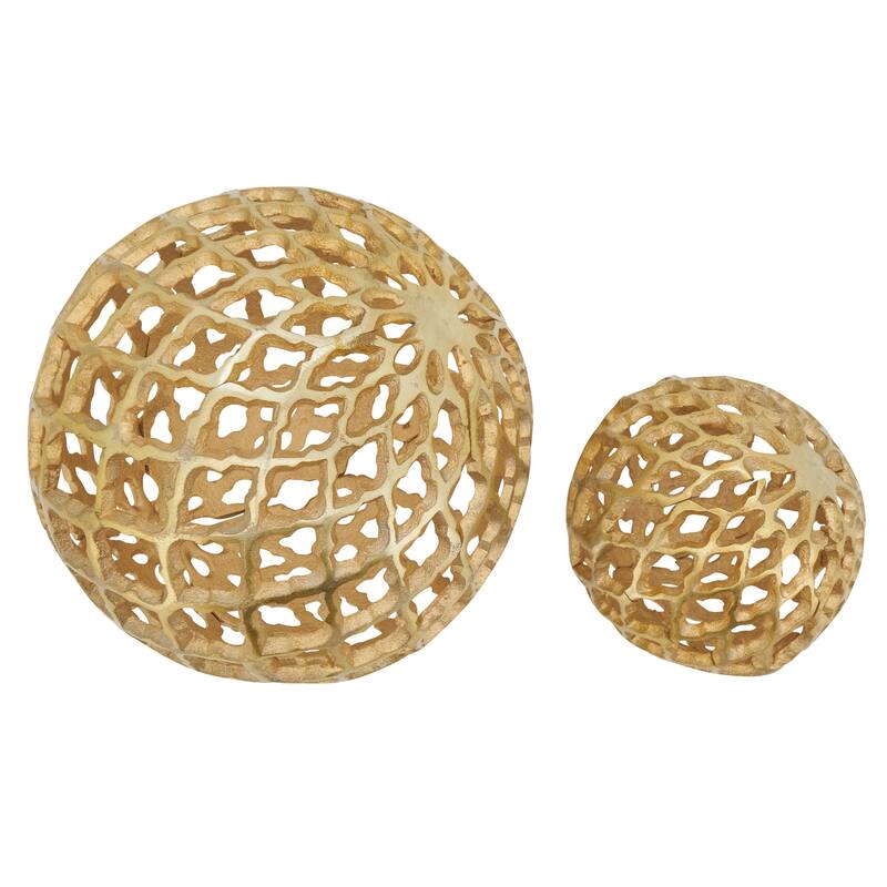 Handcrafted Moroccan Accent Orb - 3" - Gold