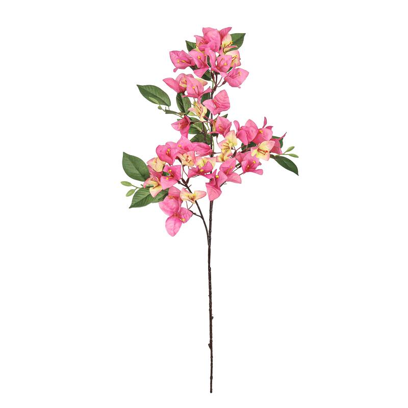 Set of 4 Pink Peach Artificial Bougainvillea Flower Stem Spray 30in - 30" L x 5" W x 5" DP
