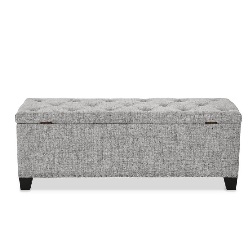 DH Basic Modern Brian 48-inch Rectangular Linen Storage Ottoman Bench by Denhour
