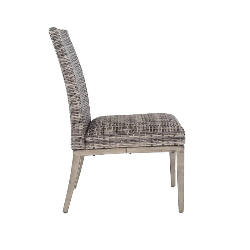 Patio Wicker Dining Chairs, Outdoor Woven Padded Chairs, All- Weather Outside Rattan Furniture