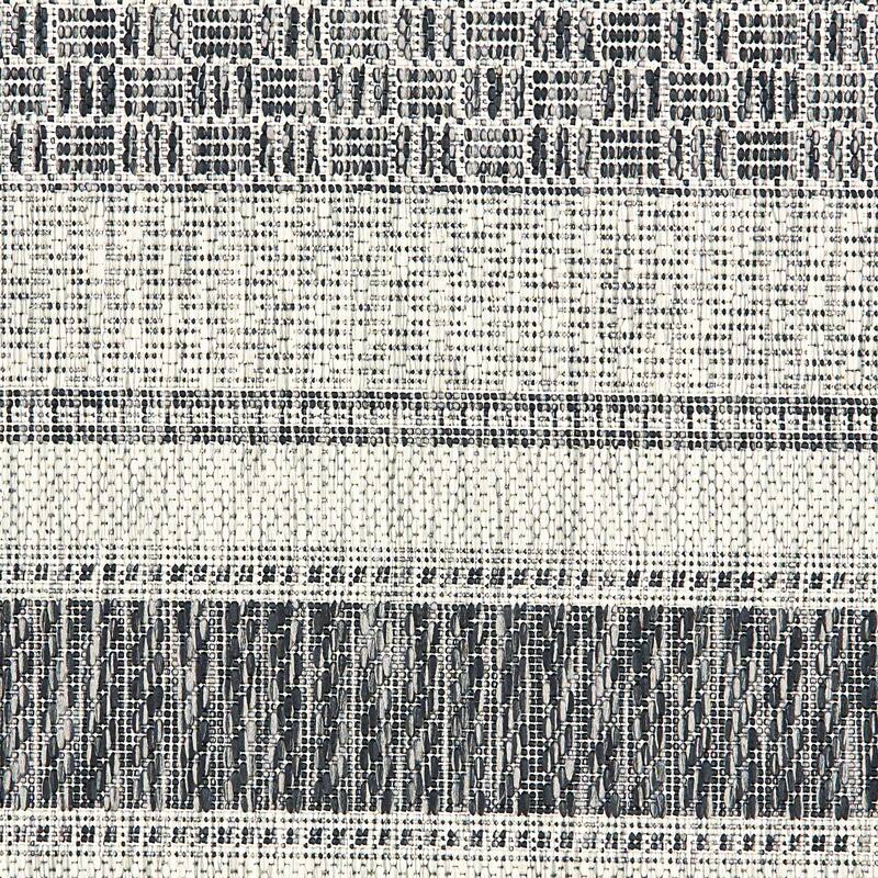 Sevita Sadie Contemporary Striped Gray/Black Durable Performance Indoor/Outdoor Area Rug