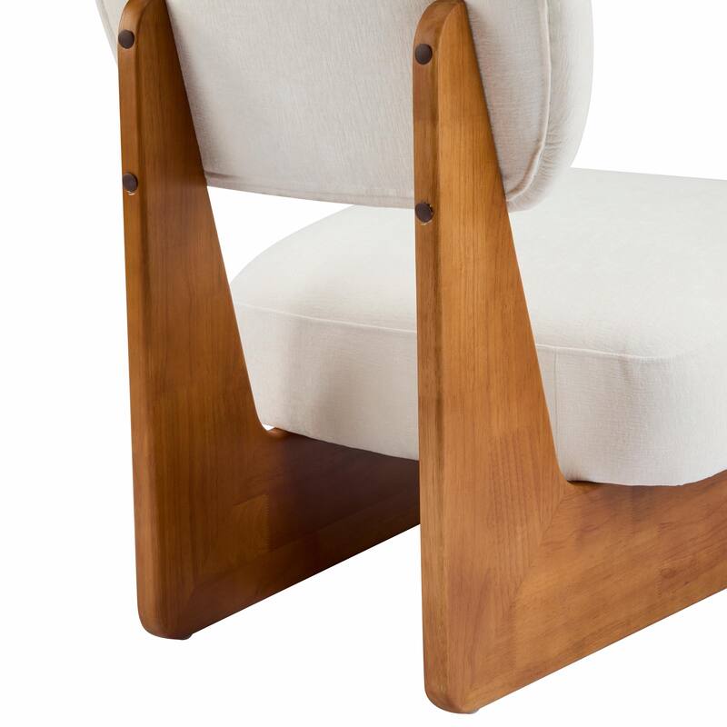 Minimalist Accent Chairs Set - Wood Frame