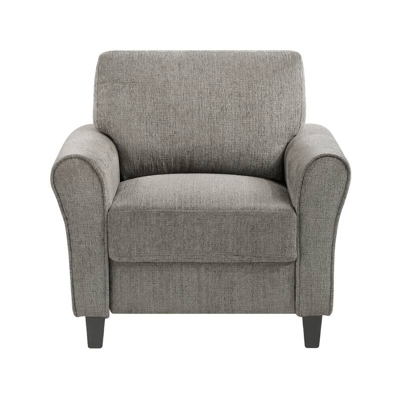 Diboli Chenille 3-Piece Living Room Set - Wood Finish Exposed Feet