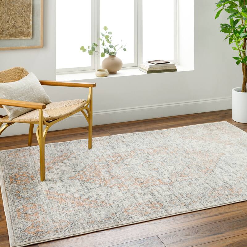 Kaleb Traditional Area Rug - Amber/Gray - 7' 10" x 10'