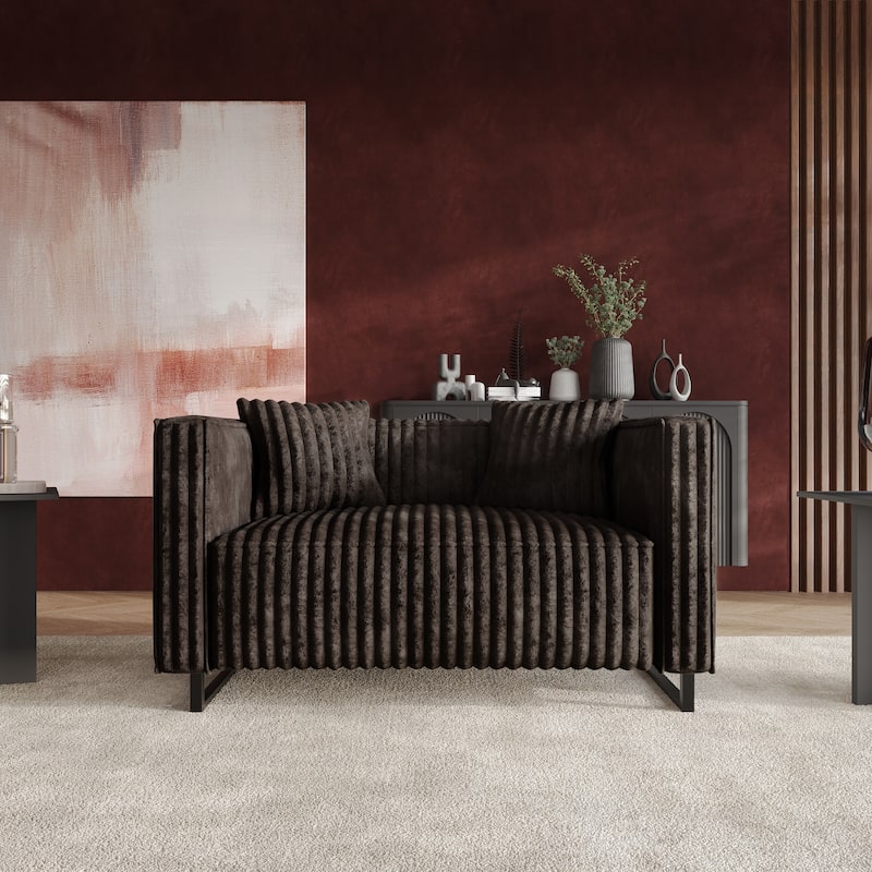 CraftPorch Mid Century Modern Upholstered Loveseat - N/A