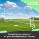 preview thumbnail 3 of 6, 12'x6' Portable Soccer Goal - White