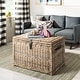 preview thumbnail 3 of 16, happimess Michael 35" Wicker Storage Trunk, Natural