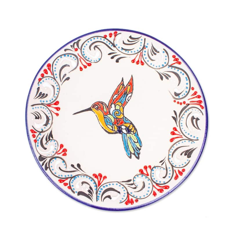 Novica Handmade Colibri Ceramic Cups And Saucers (Pair)