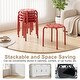 preview thumbnail 38 of 43, Stacking Stools Portable with Metal Frame Stack Nesting Stools ColorfulStackable Bar Stools Chairs (Set of 6 or 8)