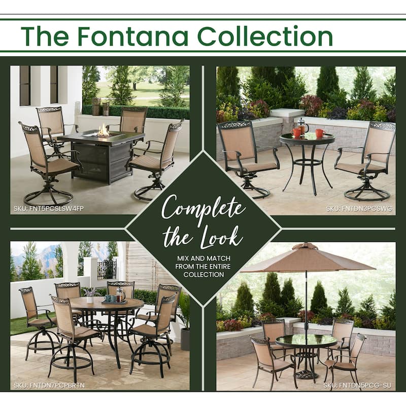 Hanover Fontana Aluminum 5-piece Dining Set