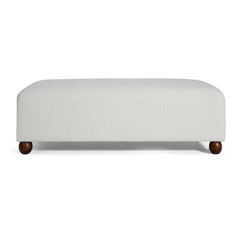 Christopher Knight Home - Modern Comfort Boucle Upholstered Ottoman Bench with Solid Wood Legs