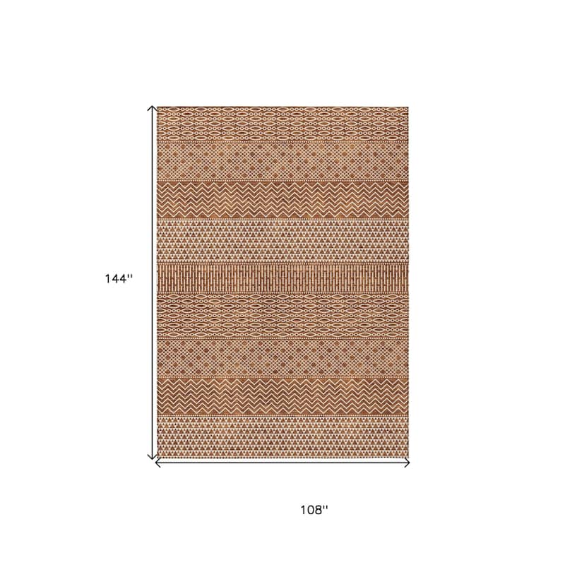 HomeRoots Chevron Modern Rectangle Outdoor Rug