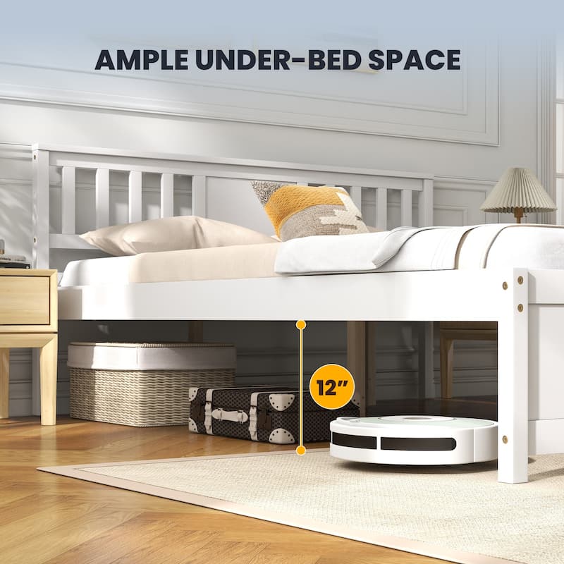 Gymax Twin / Queen / Full Size Bed Frame w/ Headboard Wood Slat