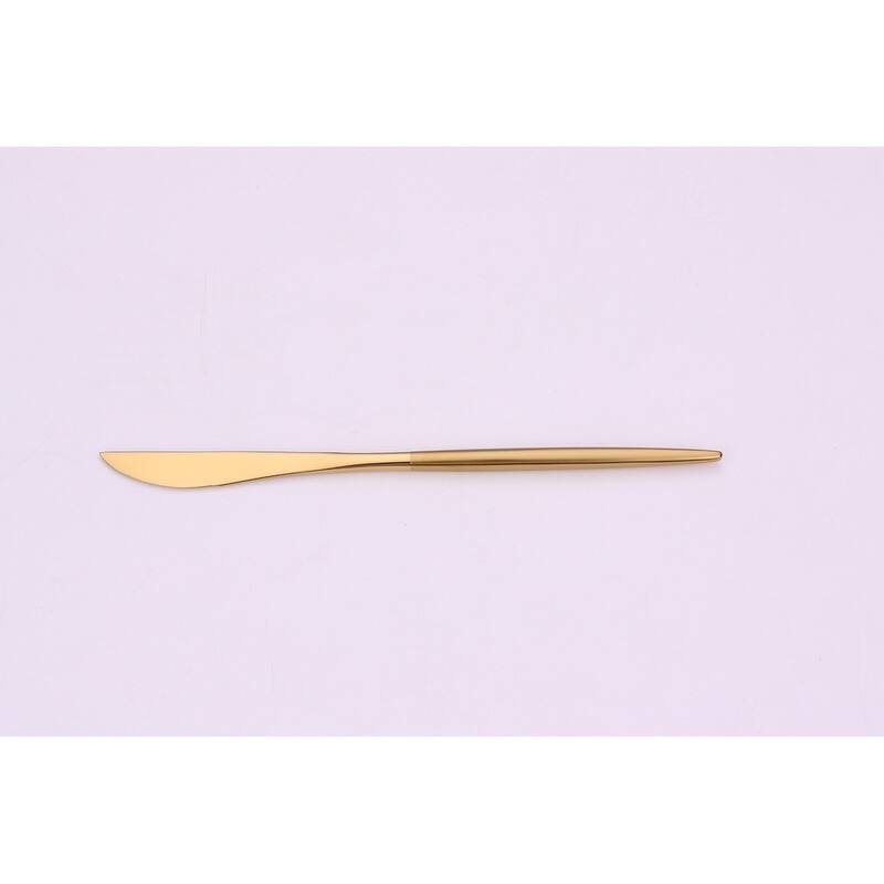 20 Pc Flatware Set Gold With Matte Handles - Service For 4 - 20 Pc