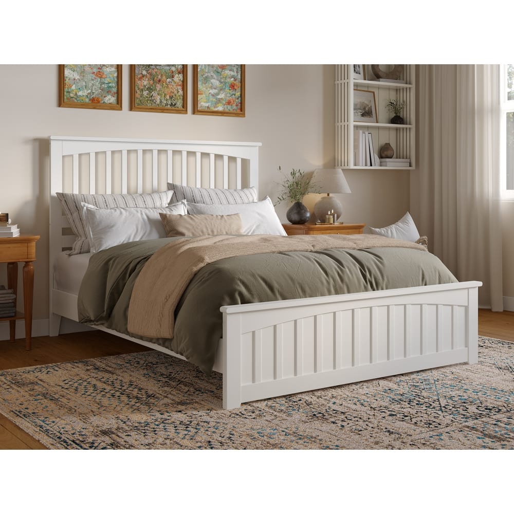 Becket Solid Wood Low Profile Platform Bed with Matching Footboard