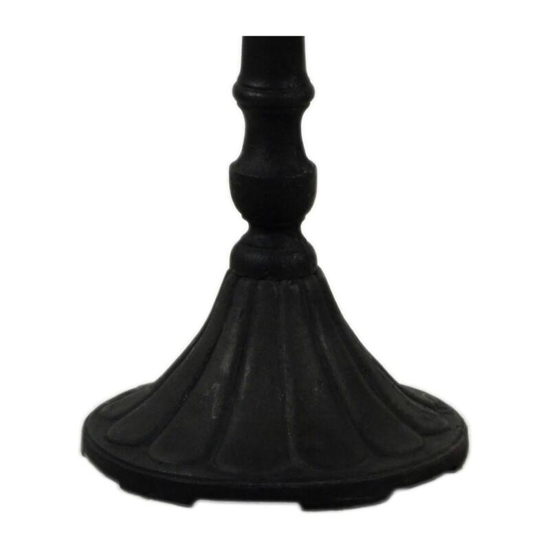 Saylor 32-inch Diameter Round Black Iron Bar Table with Molded Pedestal Base - N/A