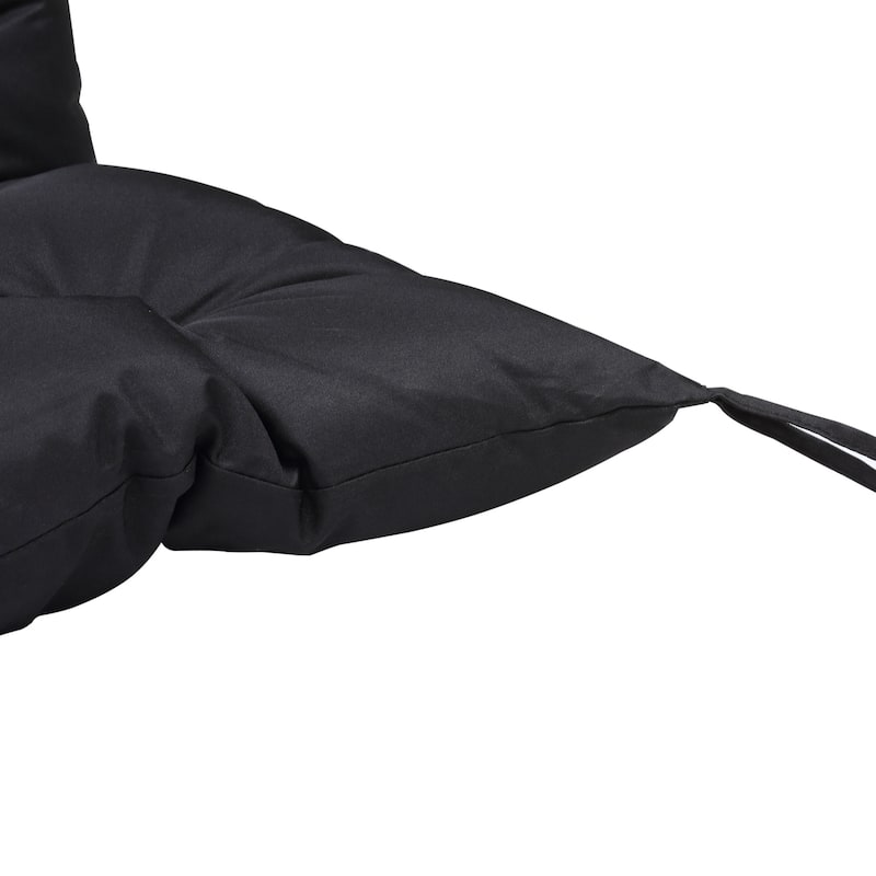 Outsunny 3 Seater Outdoor Seat Pads Bench Swing Chair Replacement Cushions Backrest for Patio Garden