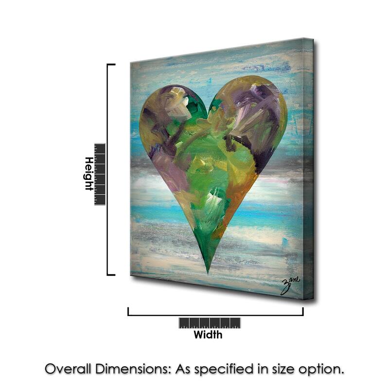 'Desirae' Heartwork Wrapped Canvas Wall Art