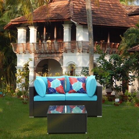 GDY 3/9 PCS Outdoor Sofa Sectional Patio Sofa PE Rattan Set with Cushions