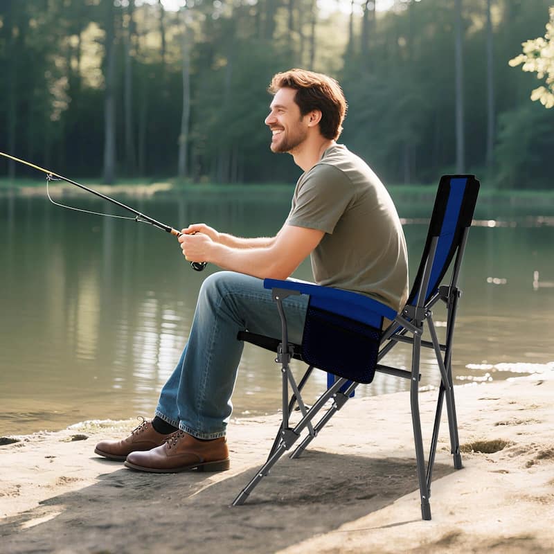 Costway 1/2 PCS Folding Camping Chair for Adults Portable Lawn Chair