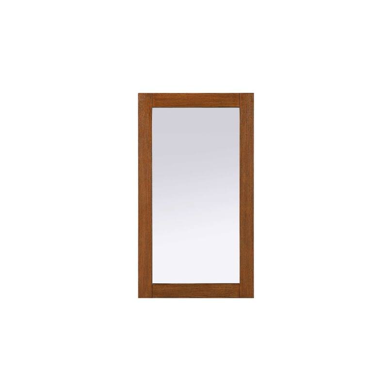 Solene Wooden Rectangle Mirror - Brandy Walnut - 18" x 32"