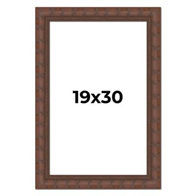19x30 Frame Pewter Solid Wood Picture Frame Width 1.625 Inches | Interior Frame Depth 0.6875 Inches