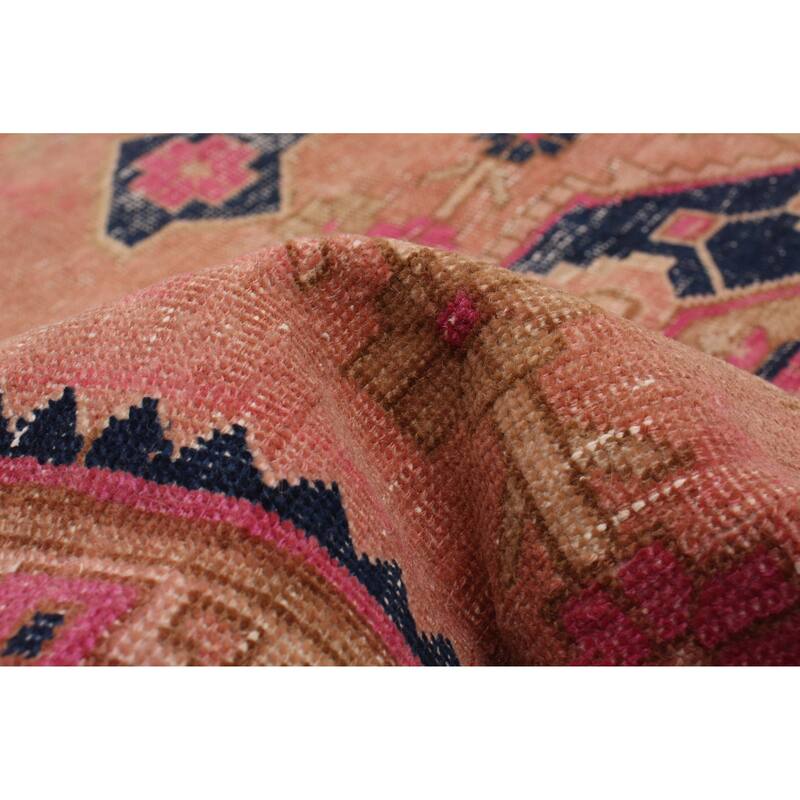 ECARPETGALLERY Hand-knotted Antalya Vintage Salmon Wool Rug - 4'5 x 9'2