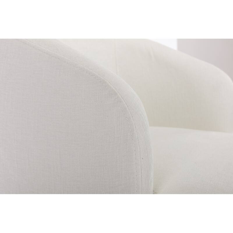 Chenille Fabric Swivel Accent Armchair Barrel Chair